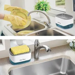 2-in-1 Liquid Soap Dispenser with Sponge Holder