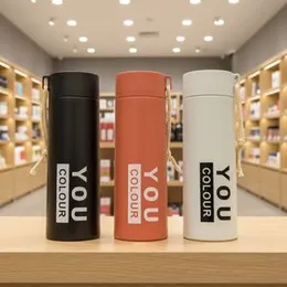 You Colour Insulated Water Bottle â Leakproof Glass Bottle with Easy Carry Handle available in 3 colours 450ml