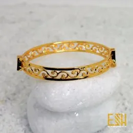 Gold Plated Premium Lock Bangle for Women & Girls