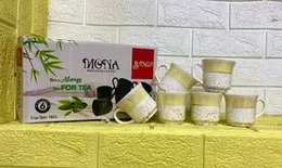 Premium 6-Piece Ceramic Tea & Coffee Cup Set