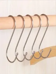 Stainless Steel S-Shape Hook Kitchen Bedroom Multi-function Railing S Hanger Hooks Hanging Storage Tools