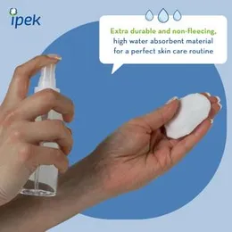 100 Pcs Cotton Rounds Pack - Hypoallergenic 100% Pure Cotton Rounds - Ipek Makeup Remover Pads - Round Eye Make Up Pads, Lint Free Cosmetic Rounds, So