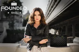 David jomes black check tote bag