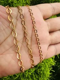 Gold Plated Rich Look Half Machine Cut 5MM Link Chain Necklace – 18/24 Inch Stylish Design for Women & Girls