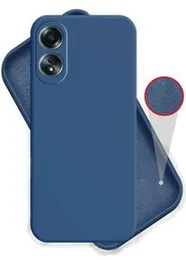 OPPO A58 4G Soft matte liquid silicone Case Back Cover for OPPO A58 4G - Blue
