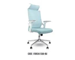 BLUE HIGH BACK MESH MANAGMENT CHAIR J138A-BU