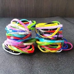Fashion Multicolor Silicone Bracelet For Women Rubber Wristband Mix Style