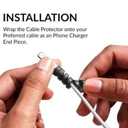 Spiral Charger Cable Protector Data Cable Saver Charging Cord Protective Cable Cover Set. (4 pcs in set)