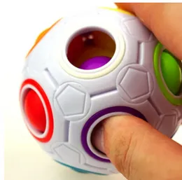 Magic Rainbow Puzzle Ball Fidget Cube Toy - Stress Relief Fun Multicolour Cube
