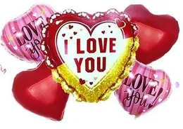5 Pcs Foil Balloons I Love You Birthday Party Decorating