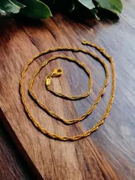 Gold plated 1.5MM karali Chain For Women 24/18 Inch