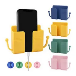 Wall Mount Phone Holder - Sticky Stand with Double-Sided Foam Tape, Universal Fit