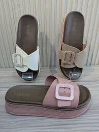 Plain Gtoes 2207 1 PVC Ladies Slipper, New Beautiful Sandal For woman Waterproof Rubber Slipper Flat Buckle