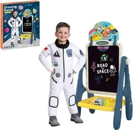 Easel for Kids Art Easel for Toddler Easel, Double-Sided Large Magnetic Board Kids Chalkboard Easel Drawing White Board for Kids Magnetic Letters & Nu