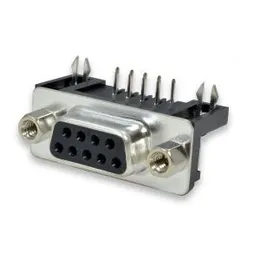 DB9 Female Right Angle PCB Mount Connector