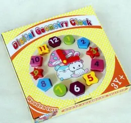 TimeSmartâ¢ Wooden Geometry Learning Clock, Montessori clock toy , kids geometry clock