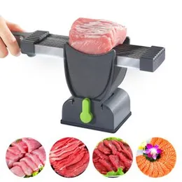Fresh Meat Slicer for Home, Manual Cleaver Knife Set with Adjustable Thickness (2mm/4mm), 17 Blades Create 18 Slices, Food Cutter for Beef, Pork, Mutt