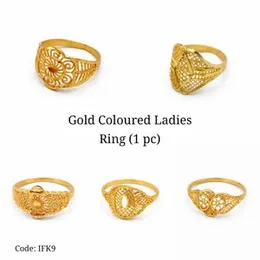 Gold Coloured Ladies Ring (1 pc)
