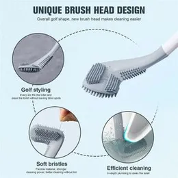 Hockey type bathroom brush