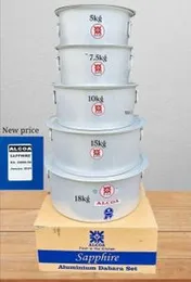 Satti Set â Large Aluminum Cookware | Rani Plan XXL | 5-Piece Traditional Cooking Set