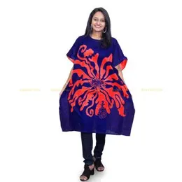 Red Dark Blue Short Kaftan SK 01