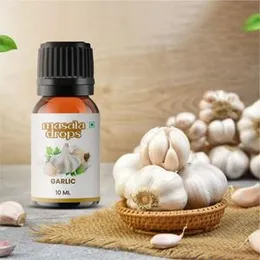Masala Drops Aromatic Garlic - 10 ML | Pure & Natural | For Traditional Cooking, biryani, Curries, Gravies, pulao, Warm water and Honey (Pack of 1