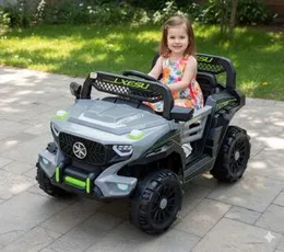 LXESU Kids Electric Ride-On Car â Grey | 4Ã4 Off-Road with Speed Control | Ages 3+