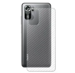 Carbon Fibre Transparent Back Sticker For Xiaomi Redmi Note 10 4G