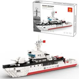 Kids Toy Type 081 Mine Countermeasures Ship Block Set 380 Pieces (0530)