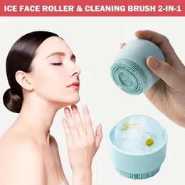 Ice Roller for Face and Silicone Face Scrubber, Facial Beauty Ice Roller Skin Care Tools, Ice Facial Cube, Eye Face Massage Tool, Silicone Ice Mold fo