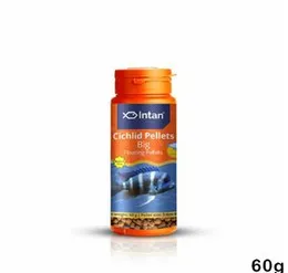 Intan Growel Cichlid Pellets Big 60g (3mm Floating) Highly Nutritious Ornamental Fish Food for all varieties of Small & Big Cichlids Fish Feed