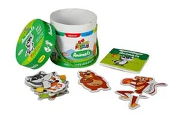 The Book Tree Easy Peasy 20 Piece Big Size Animal Puzzle Set with 1 Board Book for Children