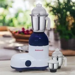 National Heavy-Duty mixer grinder with 3 stainless steel jar 550W 1 year warranty