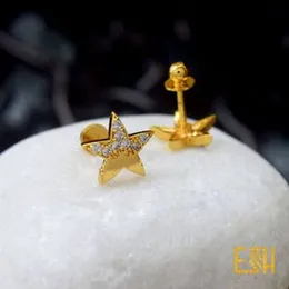 Gold Plated Modyle Stylish Star Theme Stud Earrings for Women