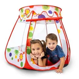 PopUp Princess Tent, Toddler Girl Toys Baby Ball Pit with LED Star Lights, Foldable Kid Play Tent with Carrying Bag, Indoor Outdoor 1 2 3 Year Old Gir