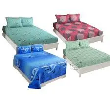 BedSheet 3D bedsheet (6x7.5 Feets or 78 X 90 inches) with 2 pillow covers (18 X 22 inches) full size