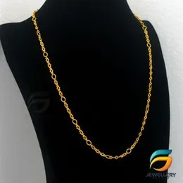Gold Plated Stylish Star Link Chain Short For Women.