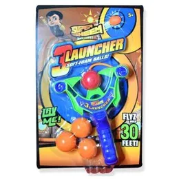 Launcher with 3 Soft Foam Balls - Flies over 30 Feet  shooting games