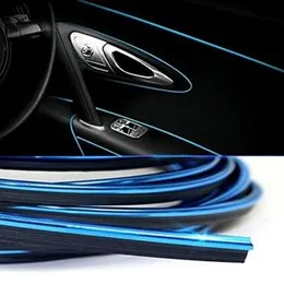 Metallic Blue Chrome Interior Decoration Beading, Flexible Styling PVC Moulding Trim Strip (5 Meters) Car Beading Roll