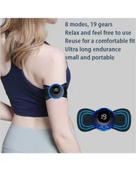 Portable Mini Electric Neck Massager Spine Massage Patch Pain Relief Vibration Muscle Relaxation Shoulder Back Massager