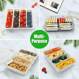 Snack Box with Compartments and Lid