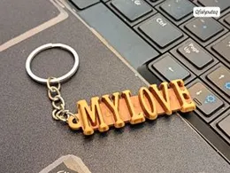 Love wood keytag