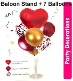 7 Tubes Balloon Stand Holder Column Happy Birthday Party Decoration 7 Stick Stand