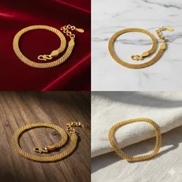 Gold plated 3.5MM Bismark Bracelet For Gents & Ladies