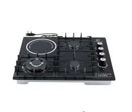 Puresonic Hybrid Gas & Ceramic 4 Stove Glass Hob with Flame Failure Device