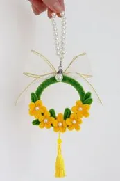 Pipe Cleaner Flowers Wall Hanging Ornaments Home Decorations