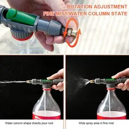 badgeWater Sprayer Head for Waste Bottles Interface Plastic Head Water Pressure Trolley Adjustable Gun Spray Garden Bonsai