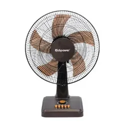 Richpower Table Fan RPFT-639 - 5 Blade 4 Speed Adjustable Neck 90Â° Oscillation Quiet Motor
