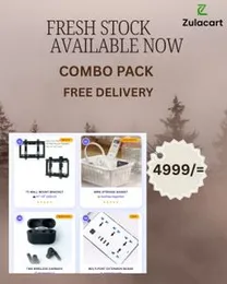 Fresh Stock Combo Pack – TV Wall Mount, Wireless Earbuds & Home Tech Set