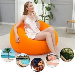 STARBRILLIANT Lazy Inflatable Sofa with Air Pump, Foldable Lounge Chair, Single Person Plush Sofa, Inflatable Outdoor Study Chair
